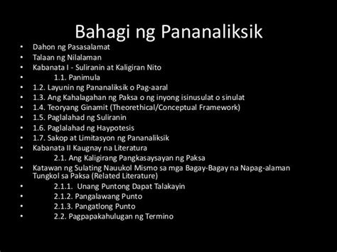 Ano ang bahagi ng pananaliksik .